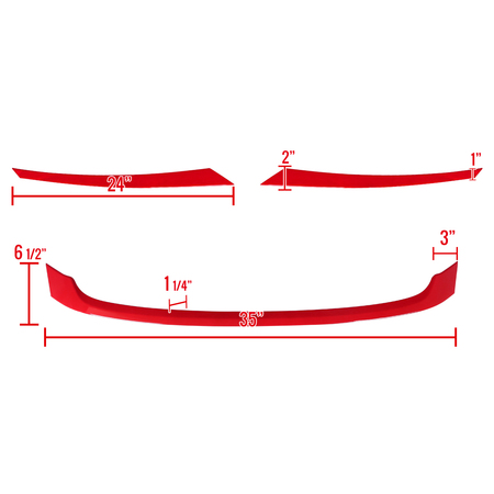 Spec-D Tuning Honda Civic Module Red Trim Grille 16-Up HG-CV16RD-MD-BN